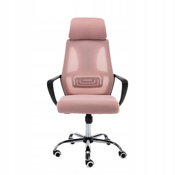 Fotel obrotowy Nigel 68x127x52 cm Różowy krzesło do biura  nr. 4