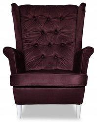 Fotel Uszak purpurowy buraczkowy BIURO RECEPCJA - Miniaturka zdjęcia nr 2