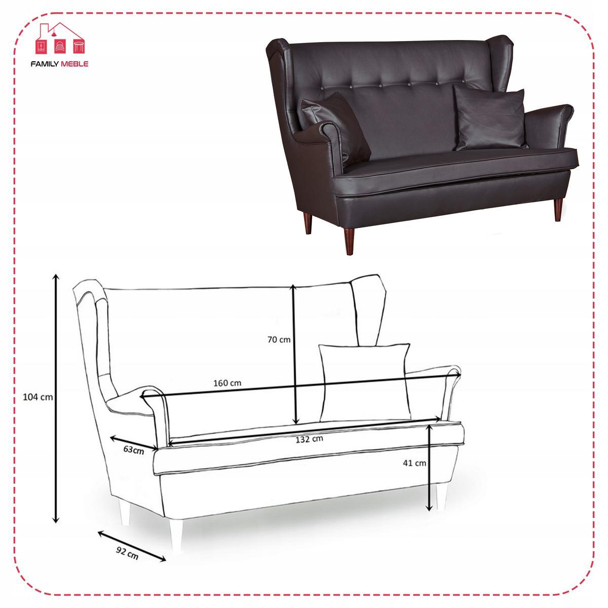 Zestaw wypoczynkowy eko skóra sofa + 2F+2P 6 Full Screen