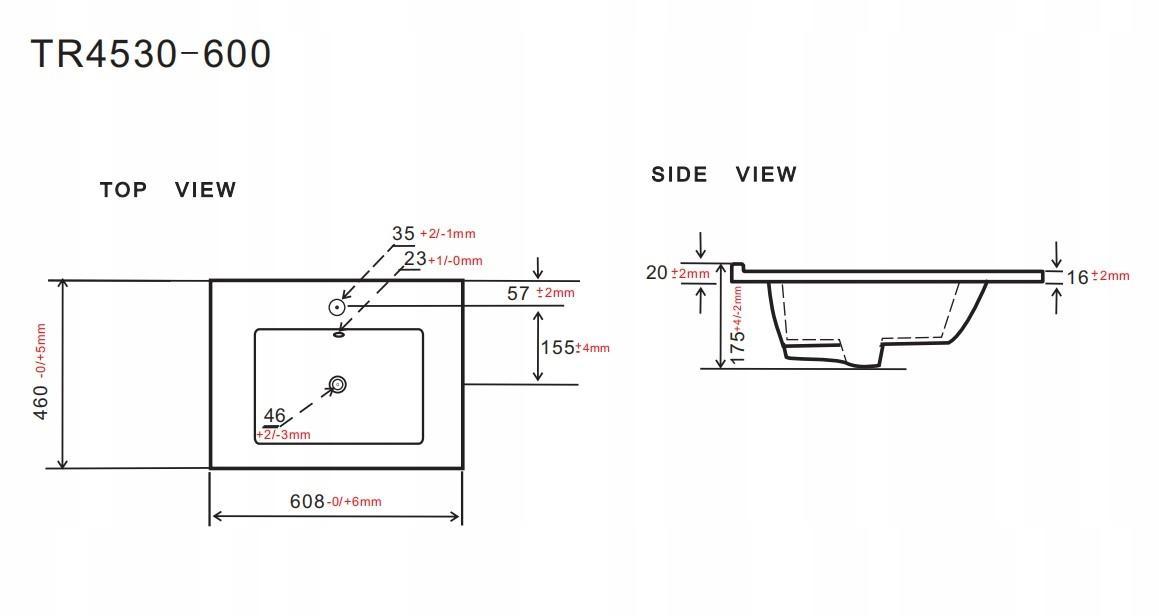 Zestaw mebli łazienkowych LINE z umywalką 60 cm + słupek 165 cm 3 elementy front MDF migdałowy nr. 3