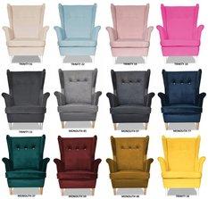 Fotel Uszak z pufą jesienne barwy ORANGE GABINET - Miniaturka zdjęcia nr 8