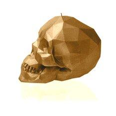 Świeca Skull Low-Poly Classic Gold Small - Miniaturka zdjęcia nr 2