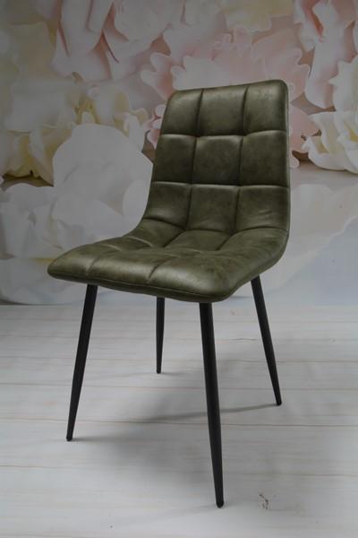 Zestaw krzeseł DEVER TAUPE 43x88x55 cm krzesło do jadalni salonu zielony czarne nogi nr. 5