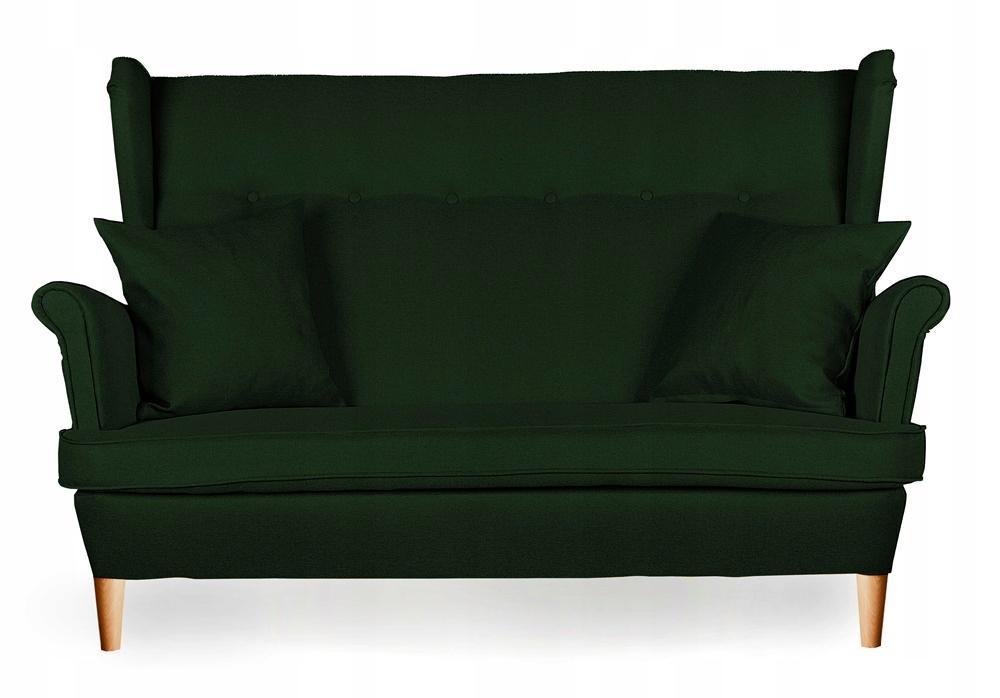 Zestaw wypoczynkowy mebli ARI 149x104x92 cm uszak sofa fotele pufy do salonu Twist ciemna zieleń nr. 2