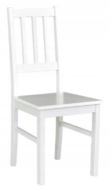 Krzesło BOS 4D 40x43x94 cm z drewna litego do jadalni biały nr. 1