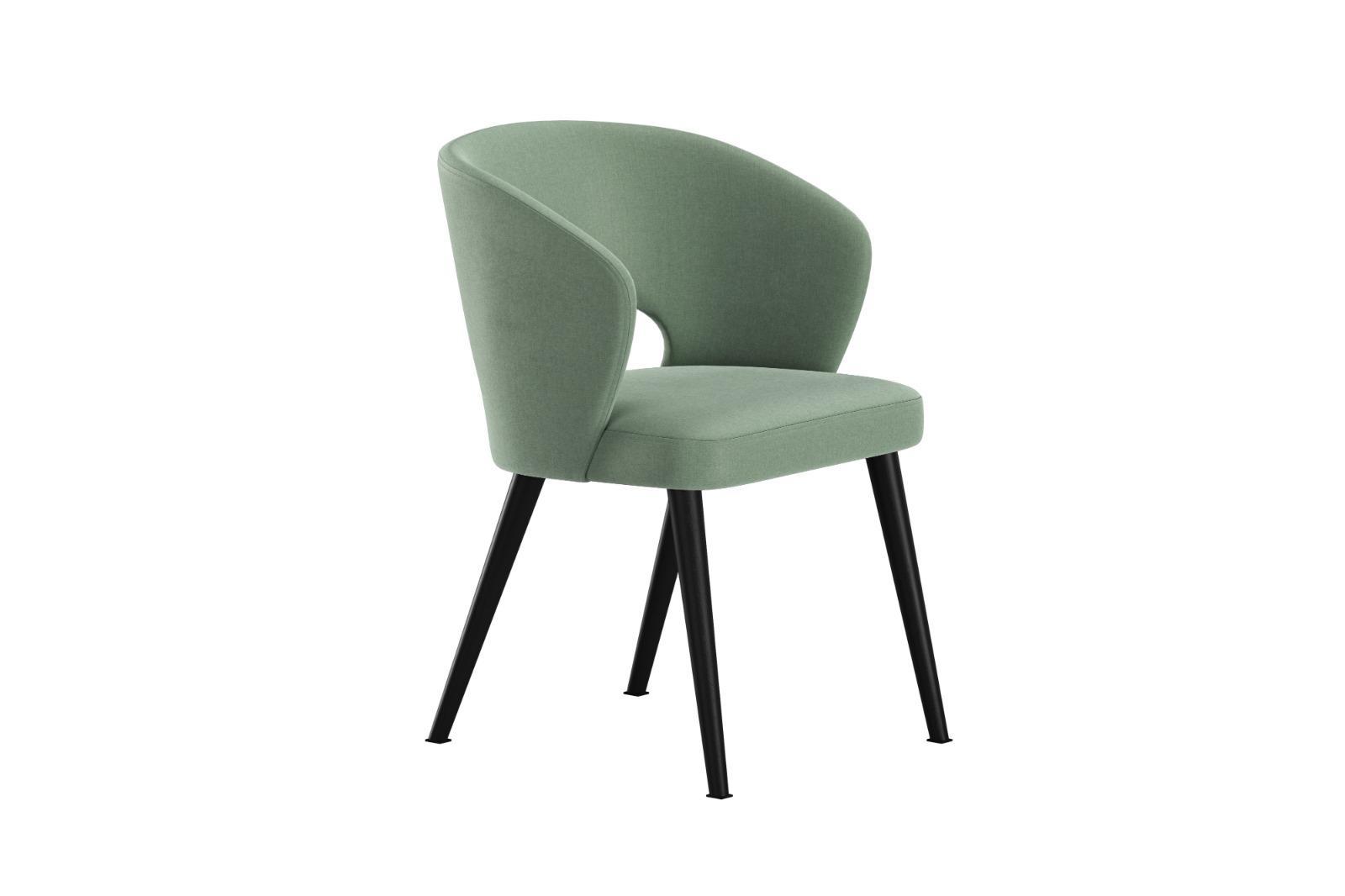 Krzesło DELUXE KR-8 50x60x85 cm welurowe do jadalni zielony nr. 3
