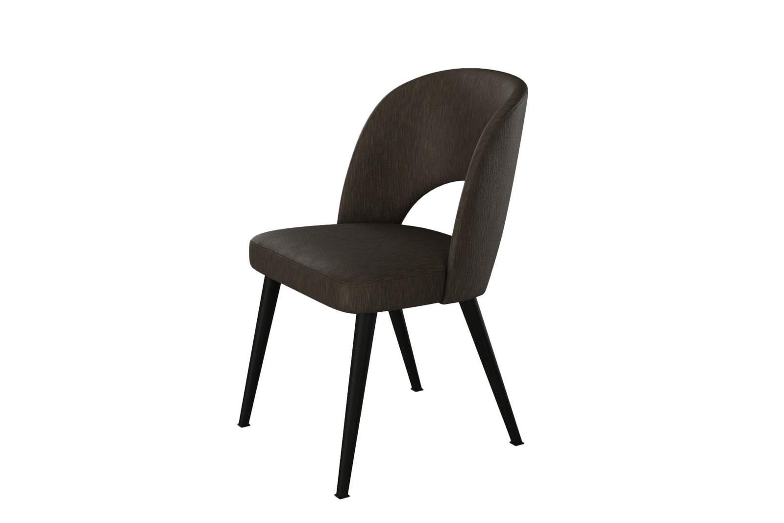 Krzesło TUXEDO KR-5 46x82x45 cm do jadalni welurowe ciemnobrązowy nr. 2