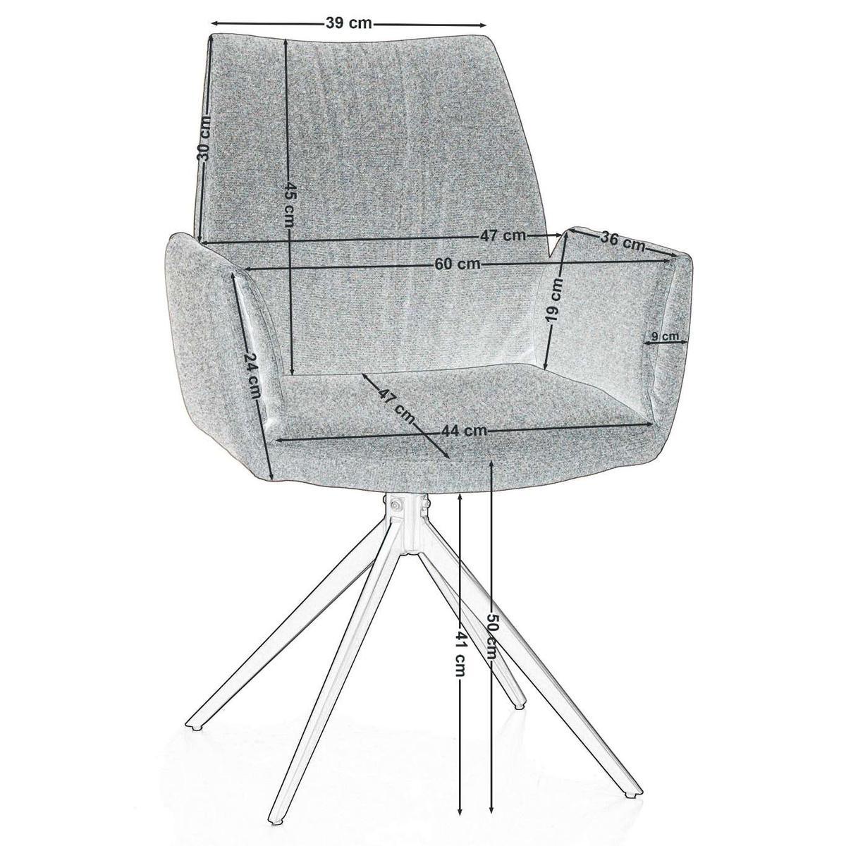 Krzesło PRATO ciemnobeżowe tapicerowane tkaniną do jadalni lub salonu  nr. 9