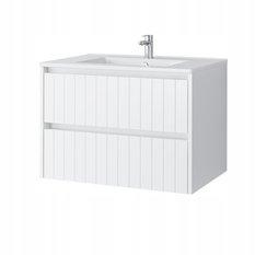 Zestaw mebli łazienkowych LINE z umywalką 70 cm + 2x słupek 165 cm 4 elementy front MDF biały - Miniaturka zdjęcia nr 9