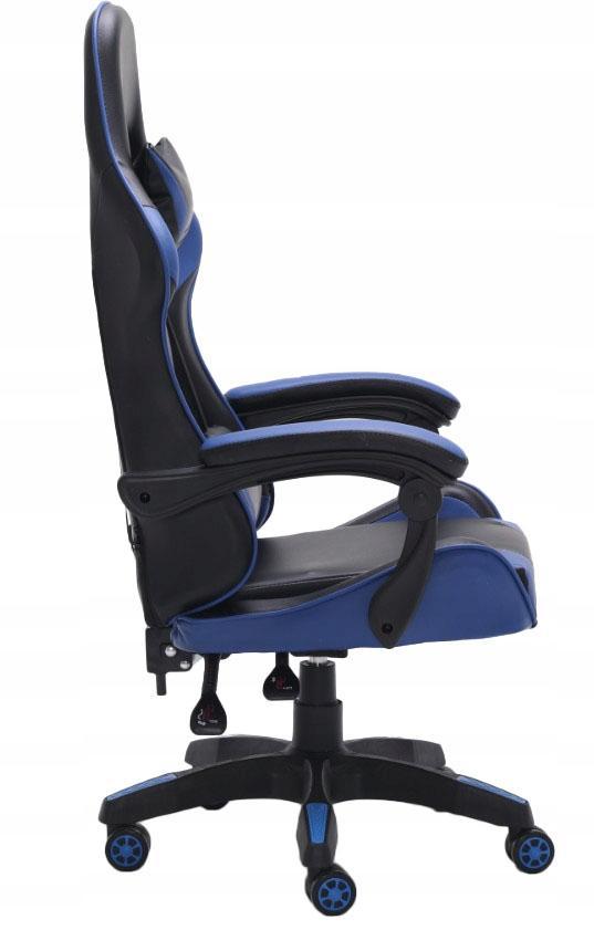 Fotel obrotowy Remus 66x115x62 cm niebieski krzesło do biura  nr. 4