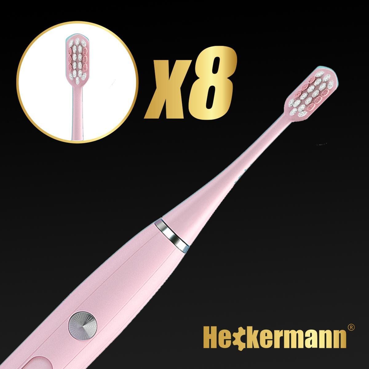 Zestaw Szczoteczka do zębów Heckermann DY-600 Różowa + akcesoria 3 Full Screen