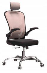 Fotel obrotowy Dory 65x122x62 cm różowy krzesło do biura 
