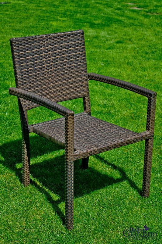 Krzesło ogrodowe 60x43x88 cm technorattan do ogrodu na taras brązowy nr. 7