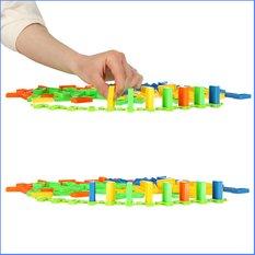 Samolot wyrzutnia napędzana domino gra edukacyjna domino zestaw klocki 2x samolot schody kula - Miniaturka zdjęcia nr 3