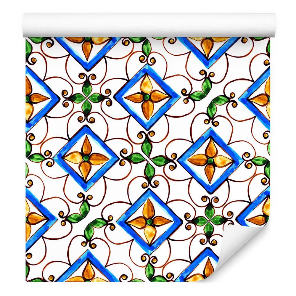 Tapeta do jadalni, kuchni orientalna mozaika wzory  nr. 3