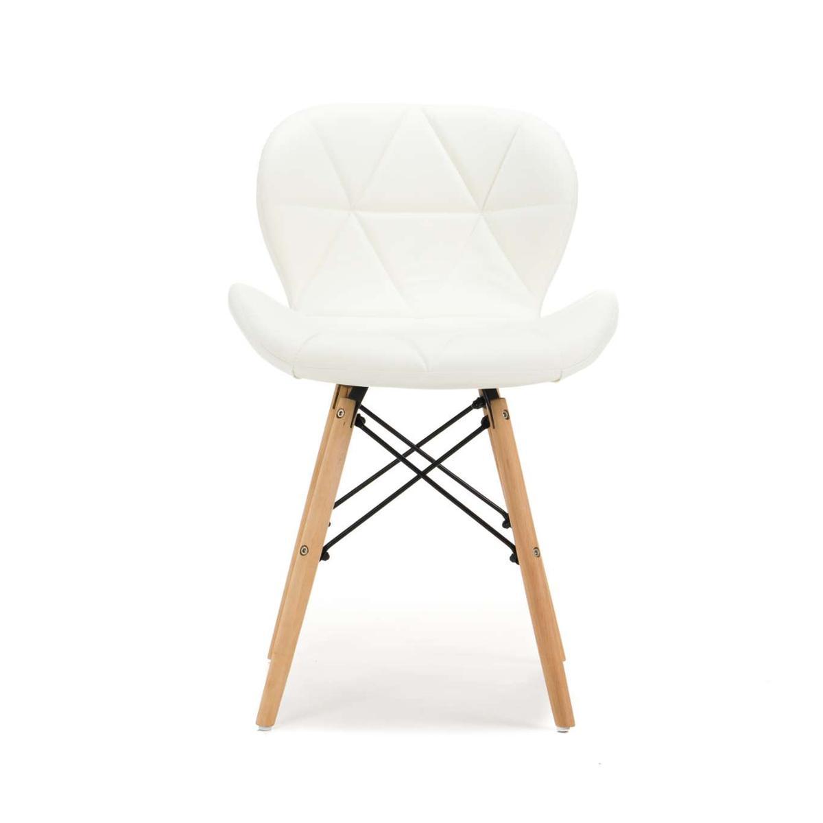 Krzesło DURO białe tapicerowane ekoskórą do jadalni lub salonu nr. 2