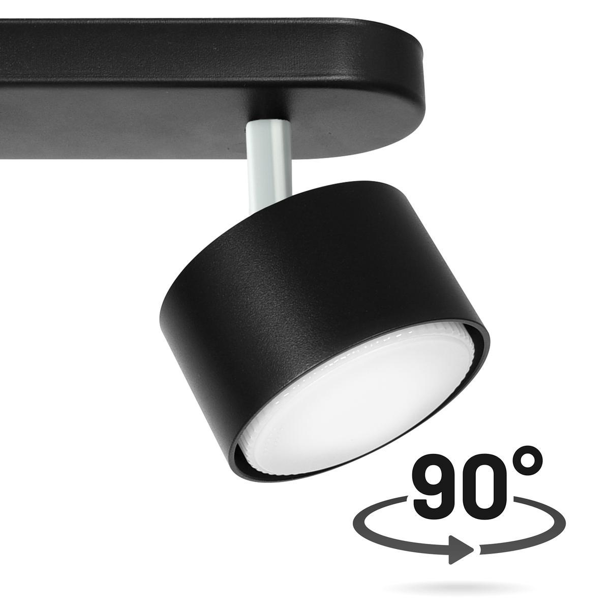 Lampa sufitowa punktowa LED Heckermann 8795314A Czarna 2x głowica 3 Full Screen