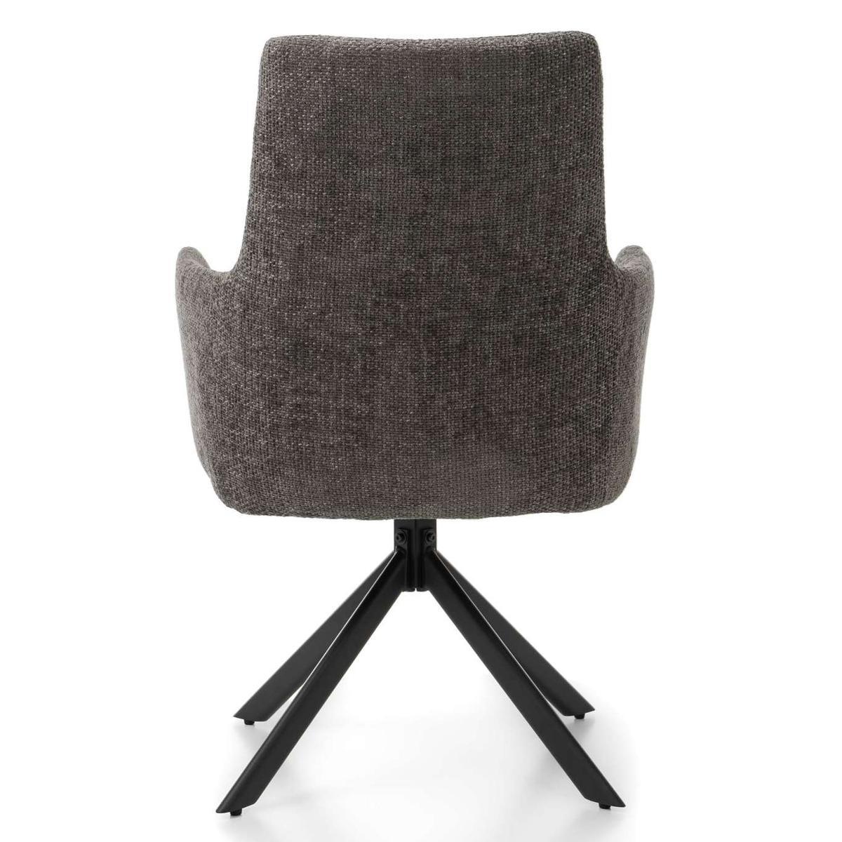 Krzesło TITO szare tapicerowane szenilowe do jadalni lub salonu  nr. 8