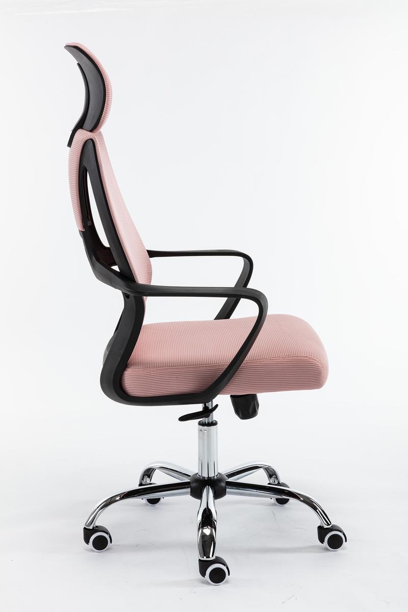 Fotel obrotowy NIGEL 127x68x52 cm wygodny różowy do biura  3 Full Screen