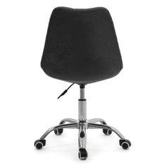 Krzesło do biurka DUBLIN biurowe krzesło obrotowe welurowe z poduszka do pokoju biura szare - Miniaturka zdjęcia nr 9