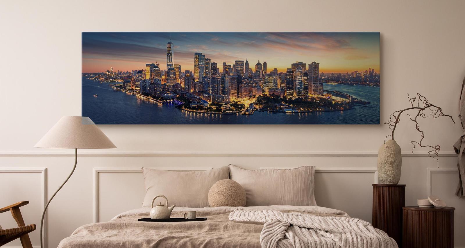 Obraz Na Płótnie Canvas Do Biura MANHATTAN NY Panorama 145x45cm nr. 5