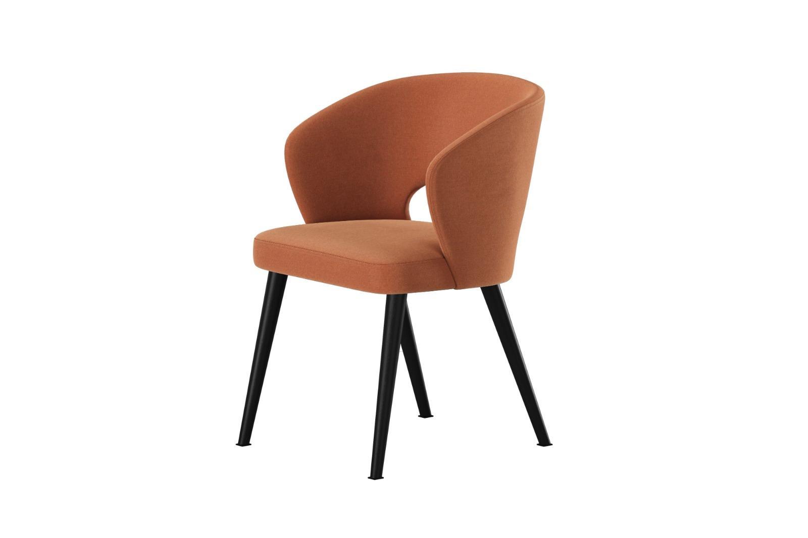 Krzesło DELUXE KR-8 50x60x85 cm welurowe do jadalni pomarańczowy nr. 2