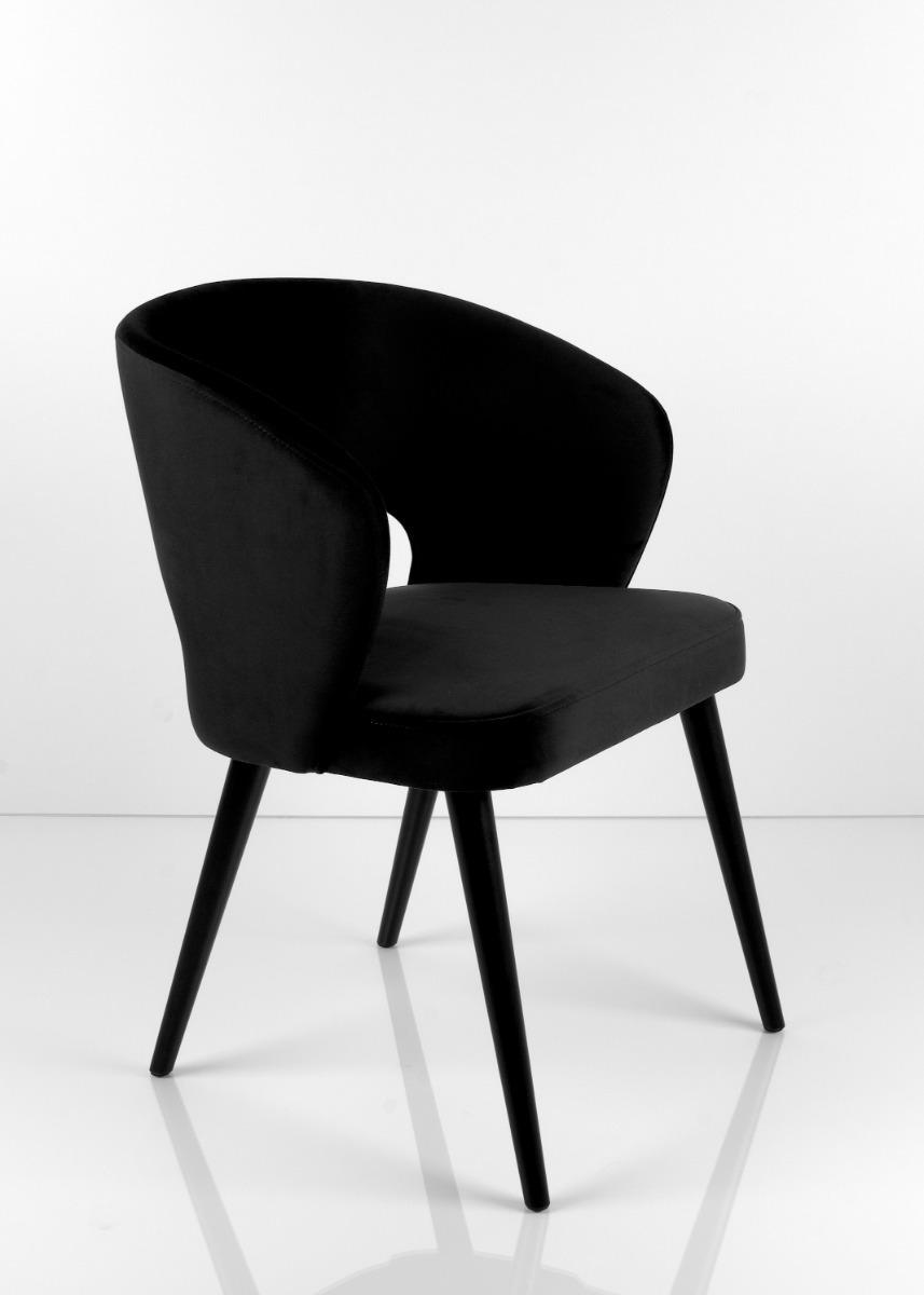 Krzesło tapicerowane KR-8 53x83x49 cm DELUXE Piano 16 do jadalni czarny nr. 3