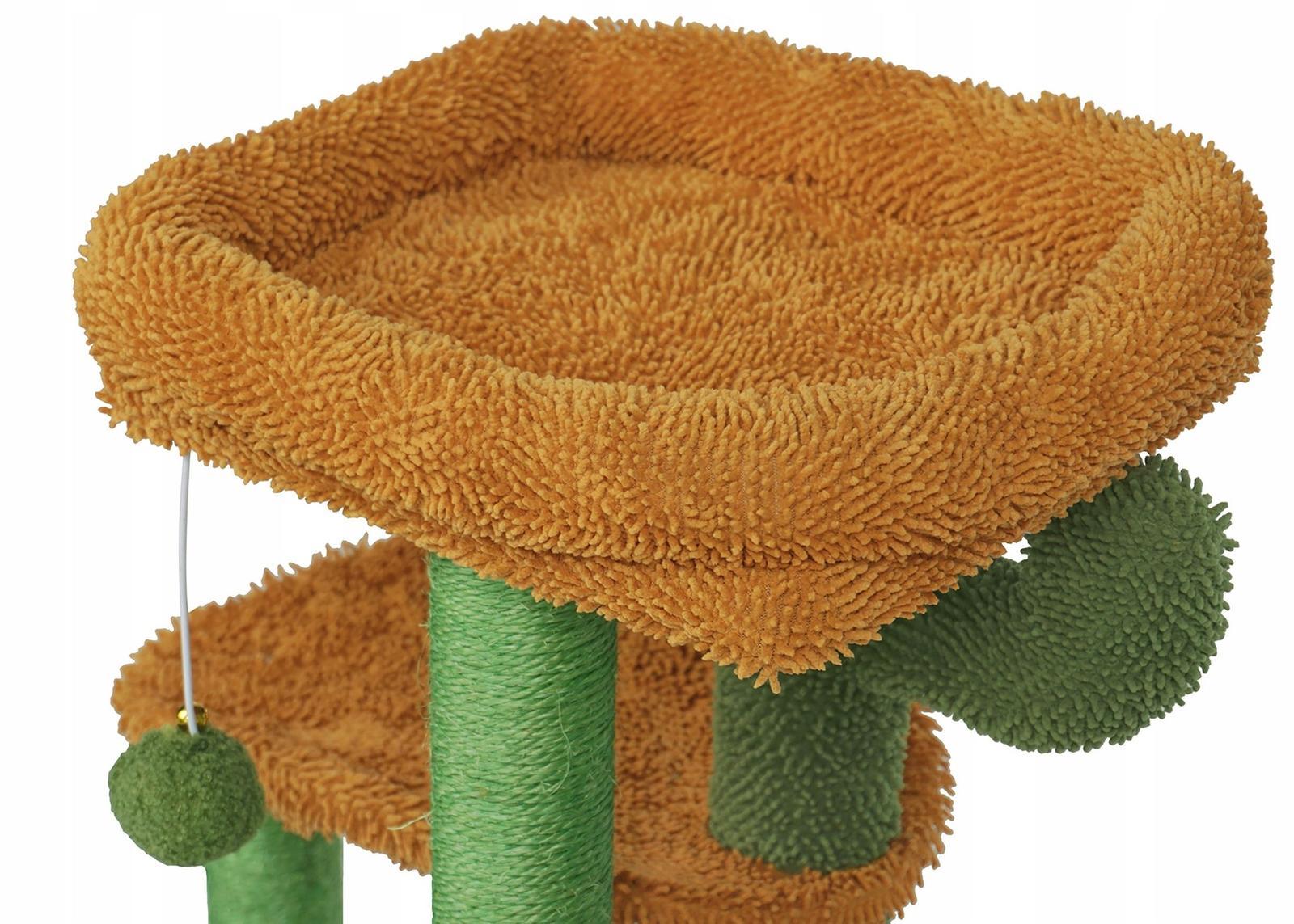 Drapak dla kota 47x90 cm zielono brązowy wieża legowisko zabawka dla zwierząt  nr. 5