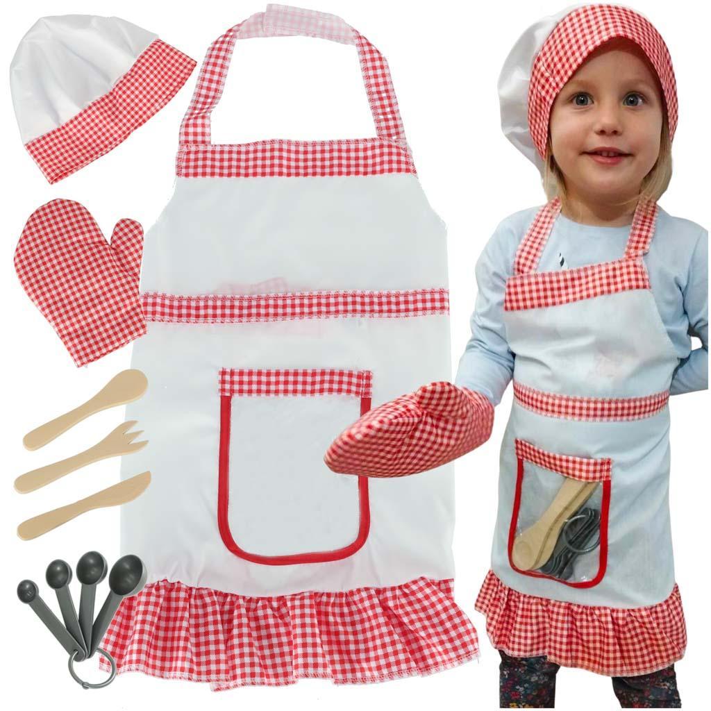Kostium strój karnawałowy przebranie zestaw małego kucharza fartuszek dla dziecka 3+ 40x1x51 cm nr. 1