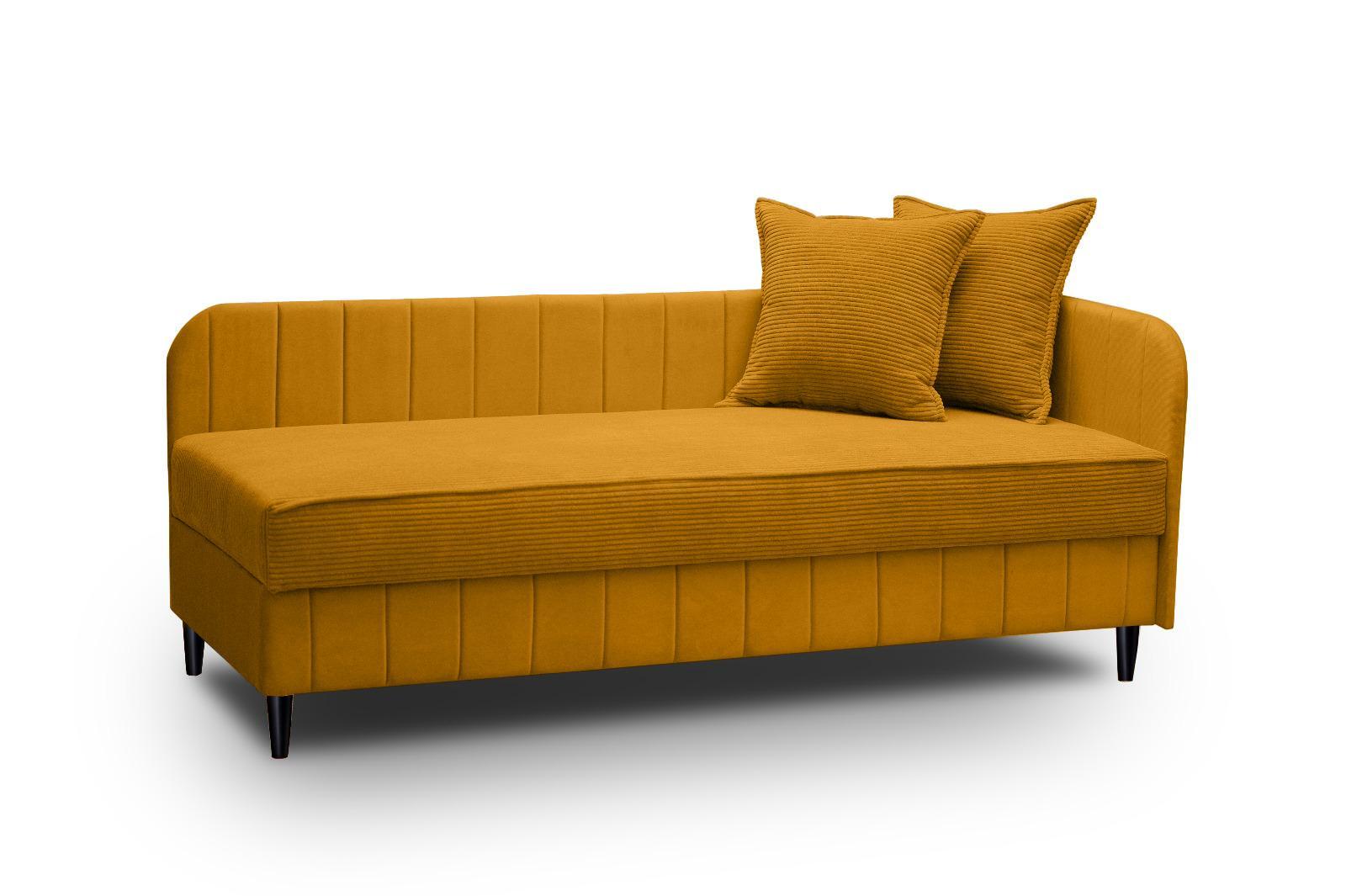 Łóżko BIANKA 87x80x200 cm z funkcją przechowywania do salonu żółty  nr. 1