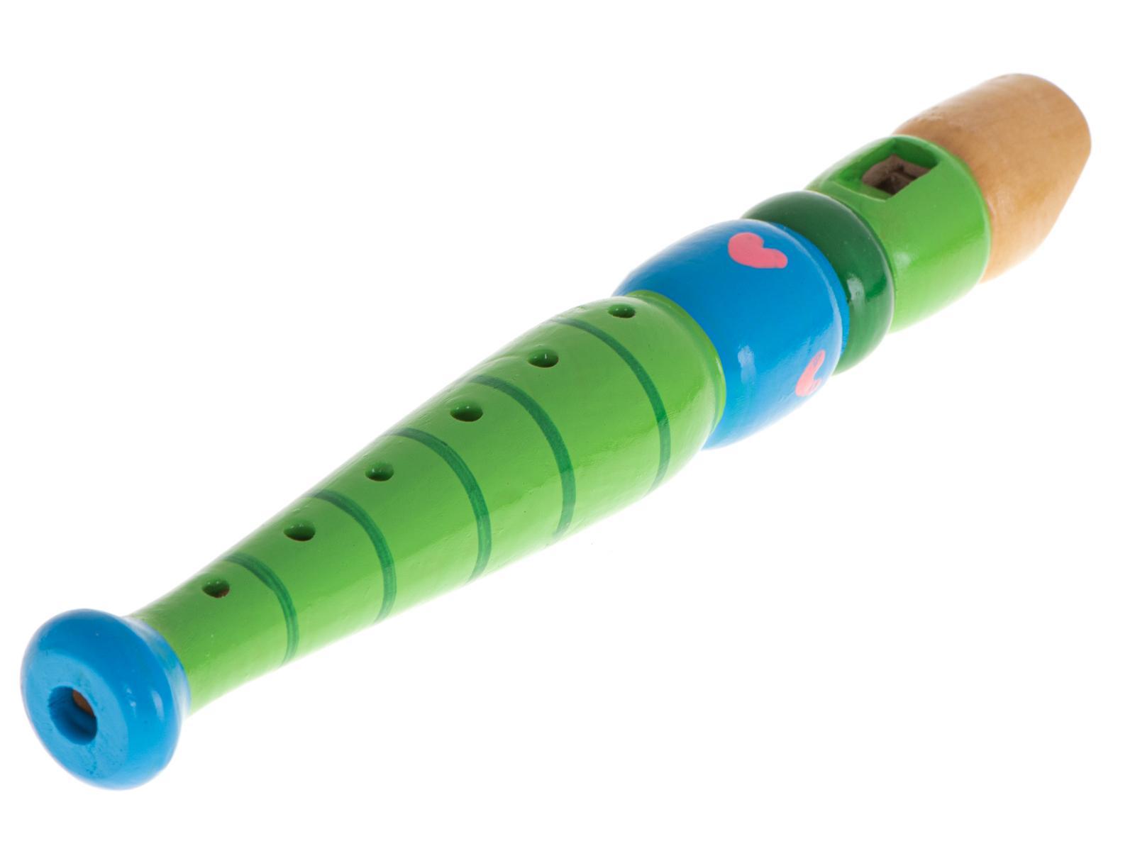 Flet prosty drewniany instrument muzyczny do nauki muzyki dla dzieci 20 cm nr. 3