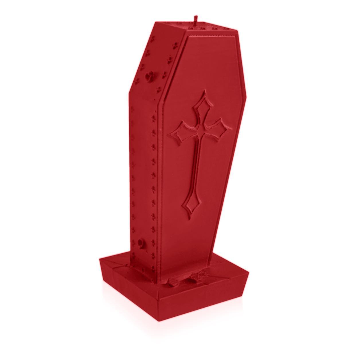 Świeca Coffin with Cross Red nr. 4