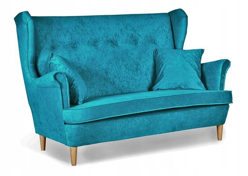 Zestaw wypoczynkowy mebli ARI 149x104x92 cm uszak sofa fotele pufy do salonu Mirofaza turkusowy nr. 2