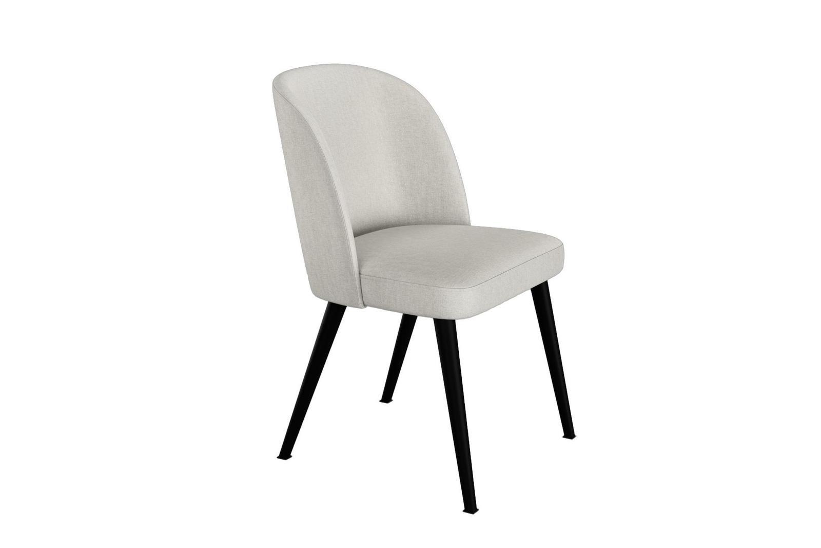 Krzesło OPALINE KR-2 53x49x83 cm welurowe do jadalni biały nr. 3
