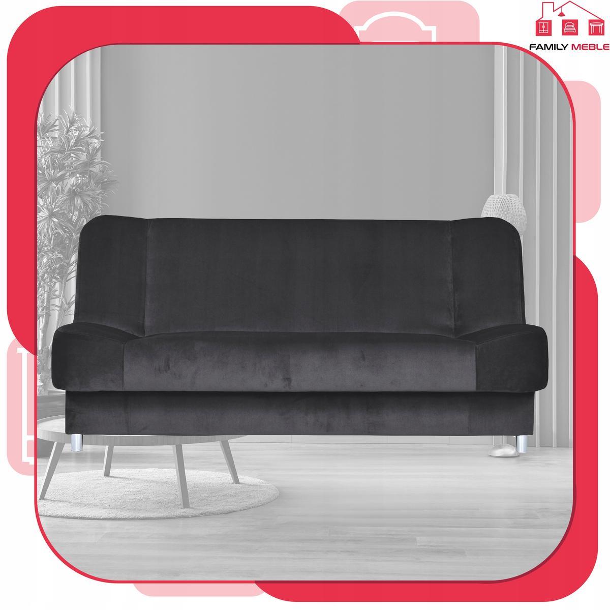 Wersalka SARA 200x95 cm ciemnoszara rozkładana kanapa z pojemnikiem sofa do salonu Royal nr. 2
