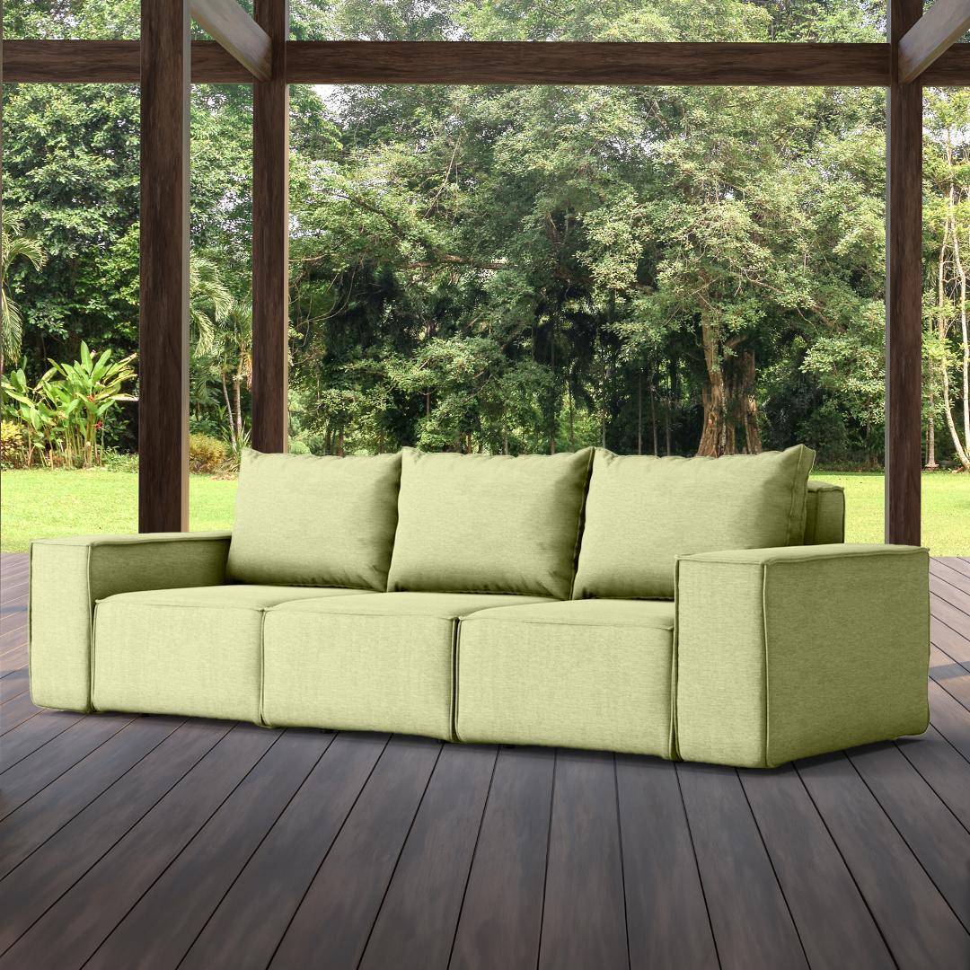 Sofa ogrodowa SONNE 245x88x73 cm 3 - osobowa wodoodporna na taras do ogrodu zielona nr. 2