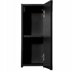 Szafka łazienkowa wisząca górna 20 cm NOVA BLACK ryflowany front drzwi czarna - Miniaturka zdjęcia nr 4