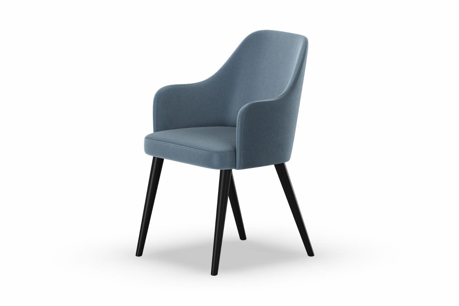 Krzesło tapicerowane KR-9 53x83x49 cm DELUXE 30 do jadalni niebieski nr. 2