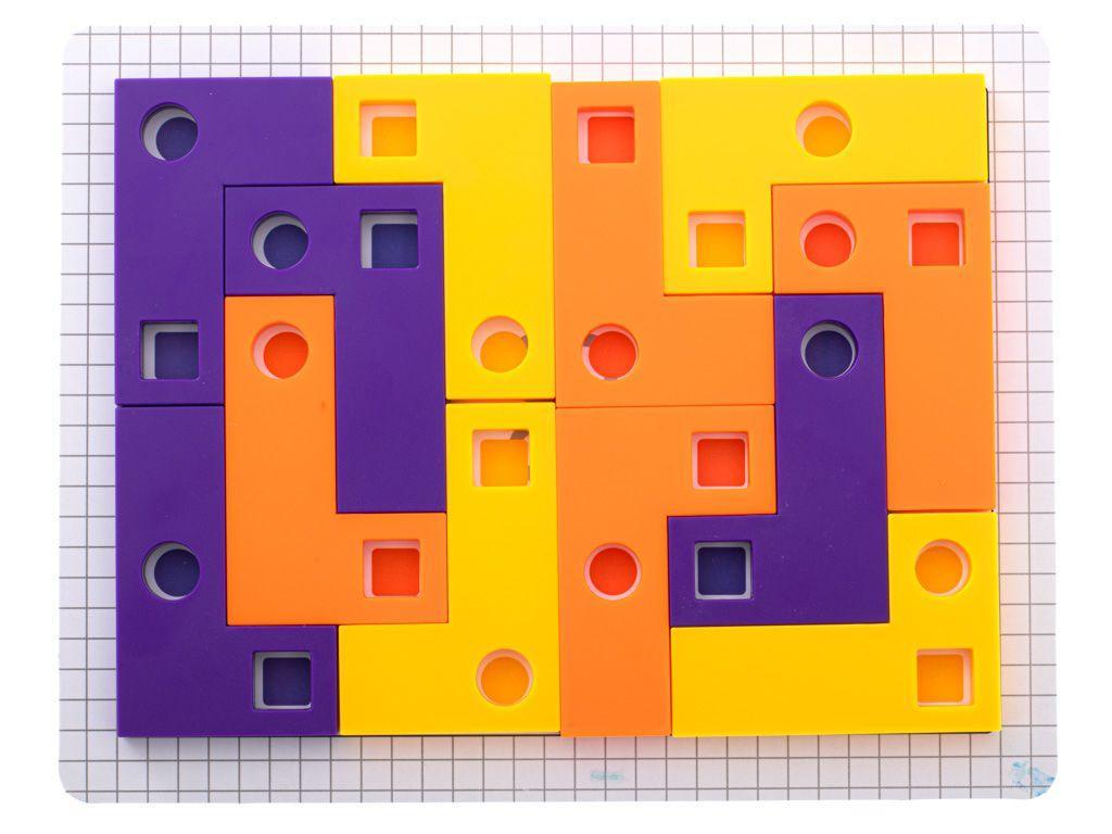 Gra logiczna układanka klocki tetris łamigłówka+ karty 42el. nr. 5