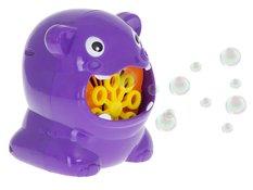 Bańki mydlane automat do baniek płyn hipopotam hipcio dla dzieci fioletowy 12x13x10 cm - Miniaturka zdjęcia nr 4