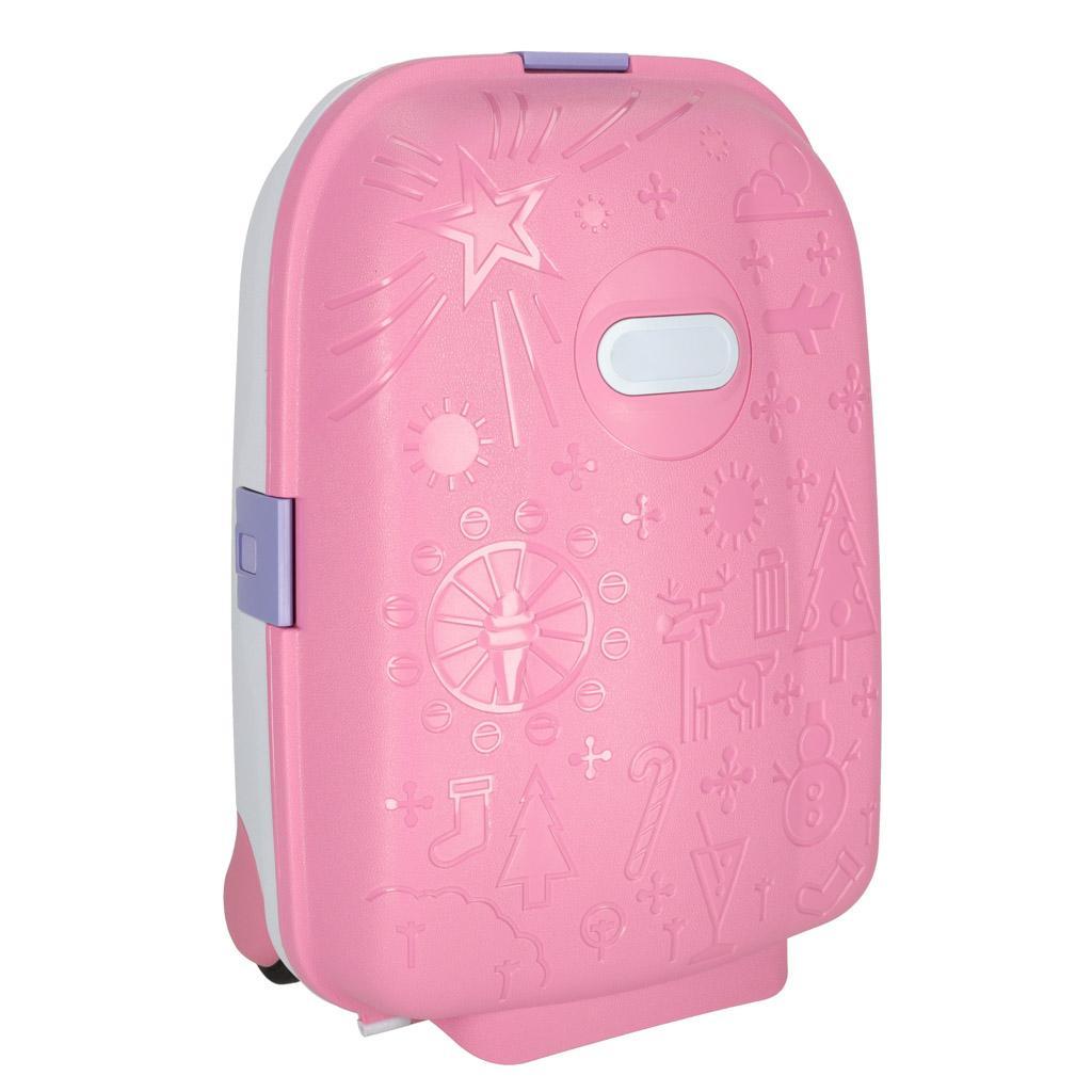 Walizka podróżna dla dzieci na kółkach bagaż podręczny z imieniem różowy 43x30x19 cm 1 Full Screen
