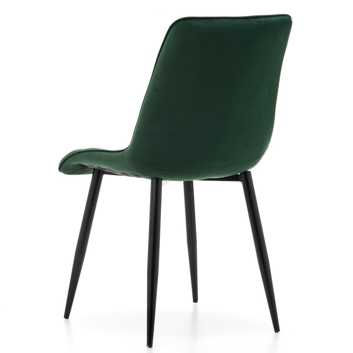 Krzesło CHIC zielone tapicerowane welurowe aksamit do jadalni lub salonu  nr. 7