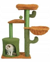 Drapak dla kota 47x90 cm zielono brązowy wieża legowisko zabawka dla zwierząt  - Miniaturka zdjęcia nr 1