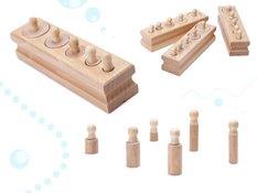 Odważniki cylindry drewniane sorter montessori - Miniaturka zdjęcia nr 5