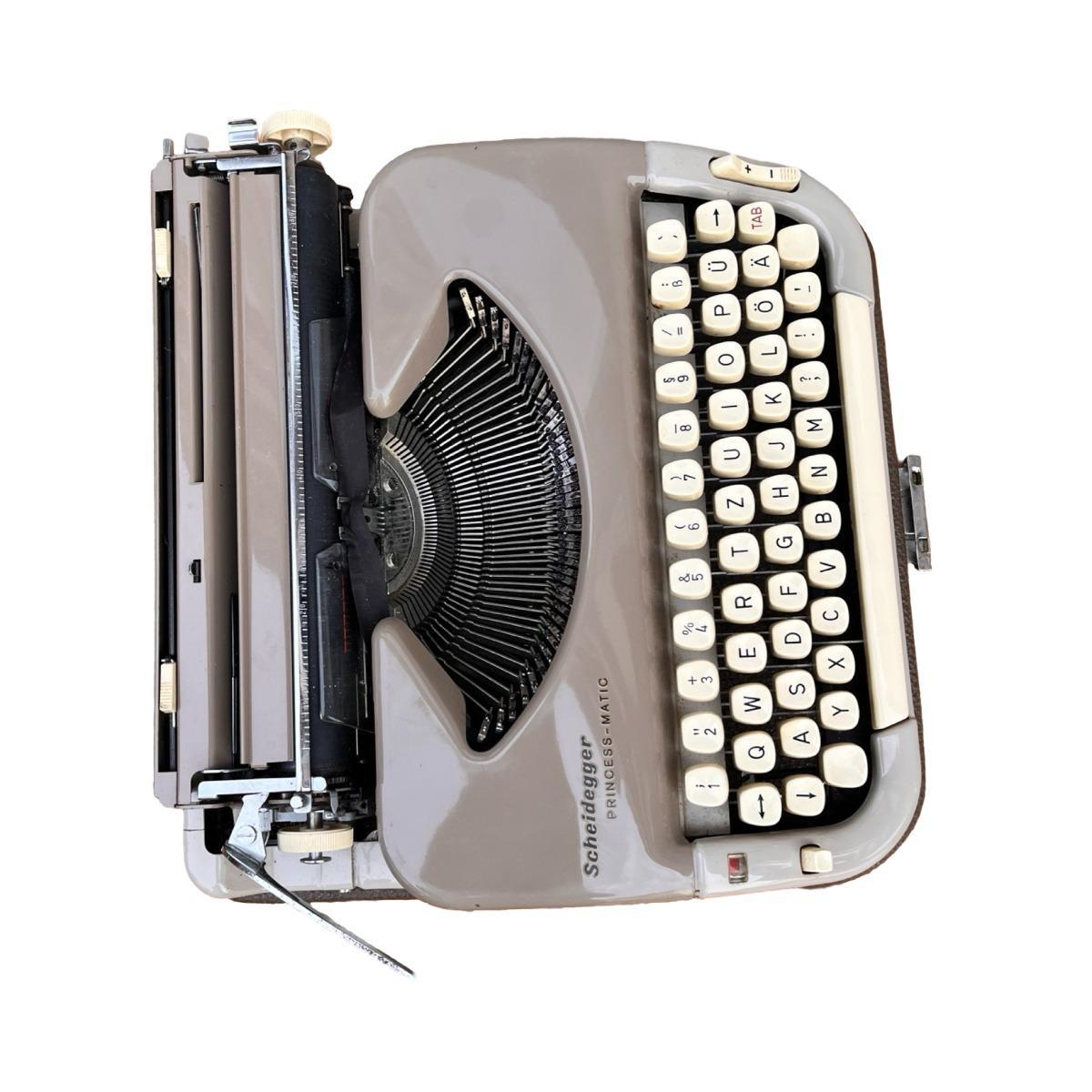 Walizkowa maszyna do pisania, Scheidegger PRINCESS-MATIC, Niemcy, lata 60. nr. 12