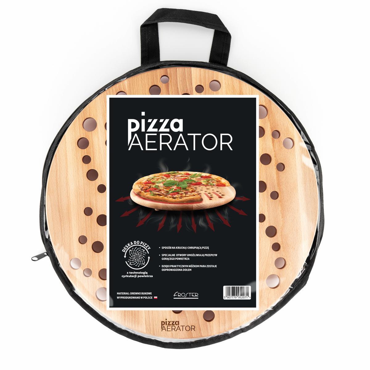 Pizza Aerator Deska na Pizzę Drewniania Okrągła 10 Full Screen