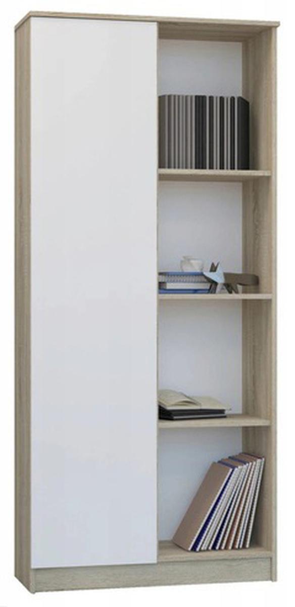 Regał MODERN 180x80 cm sonoma mix częściowo odkryty z półkami do sypialni, biura lub salonu nr. 1