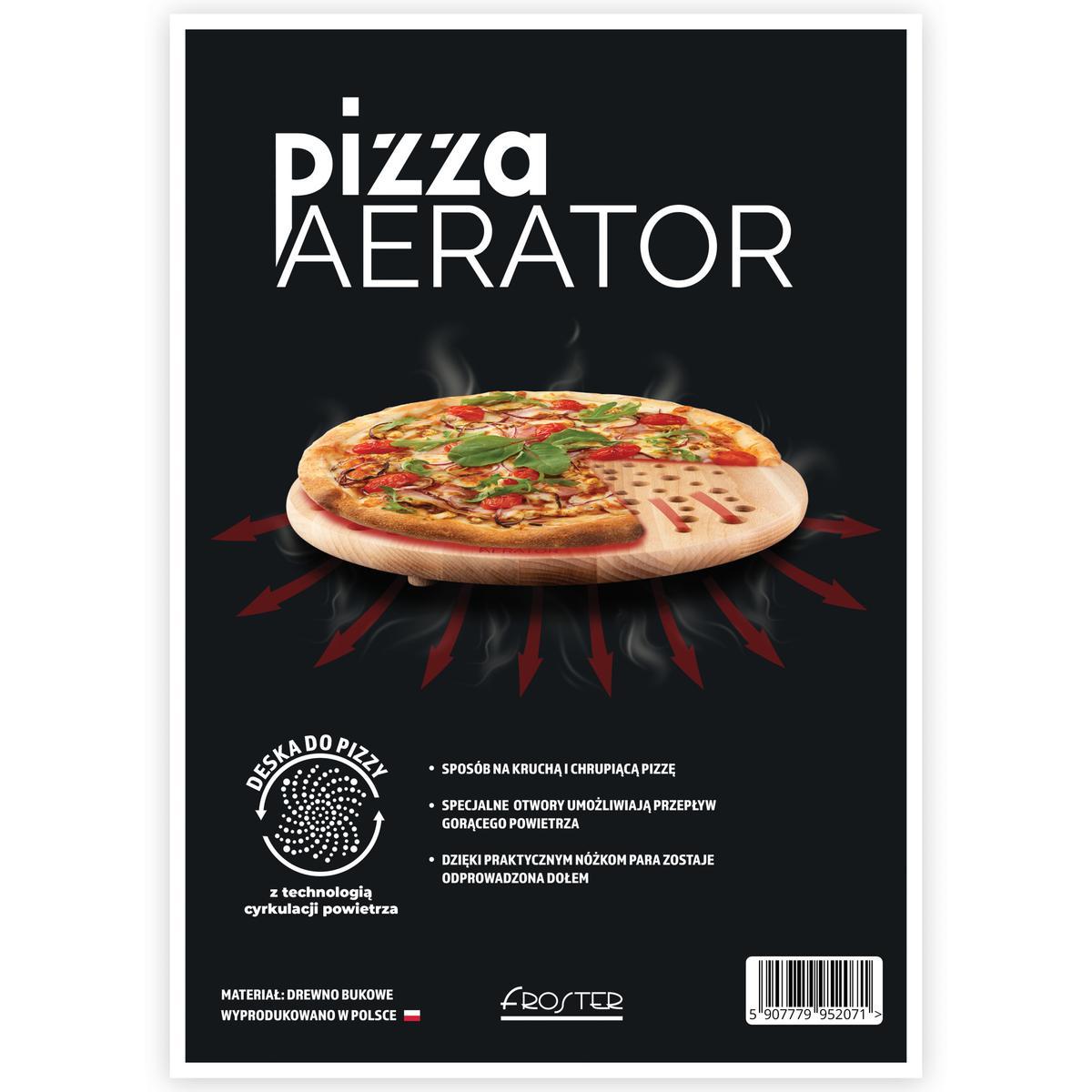 Pizza Aerator Deska na Pizzę Drewniania Okrągła 11 Full Screen