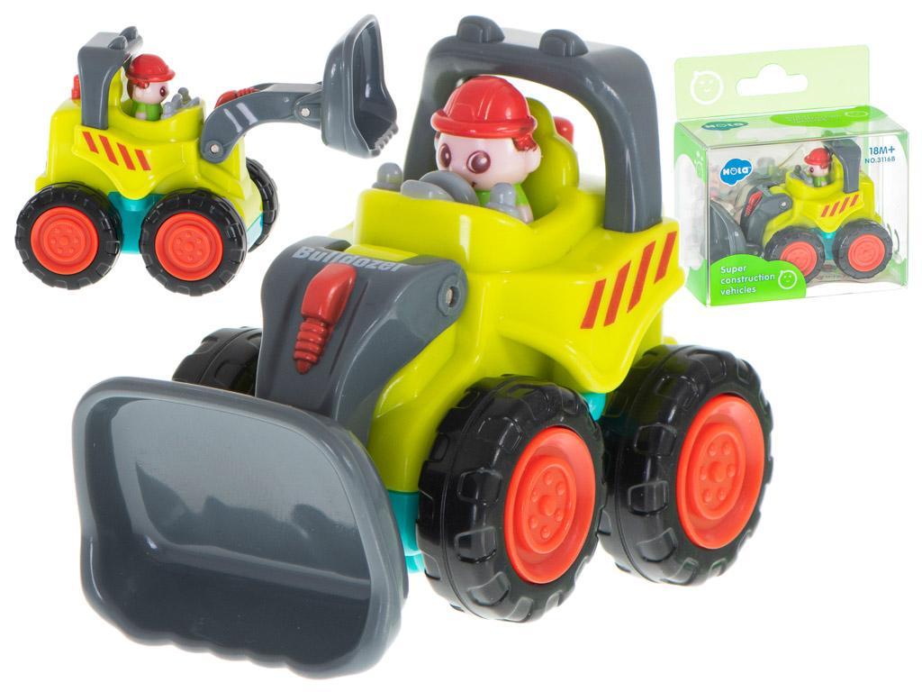 Samochód dla dzieci auto budowlane zabawka dla dwulatka buldożer spychacz HOLA nr. 1