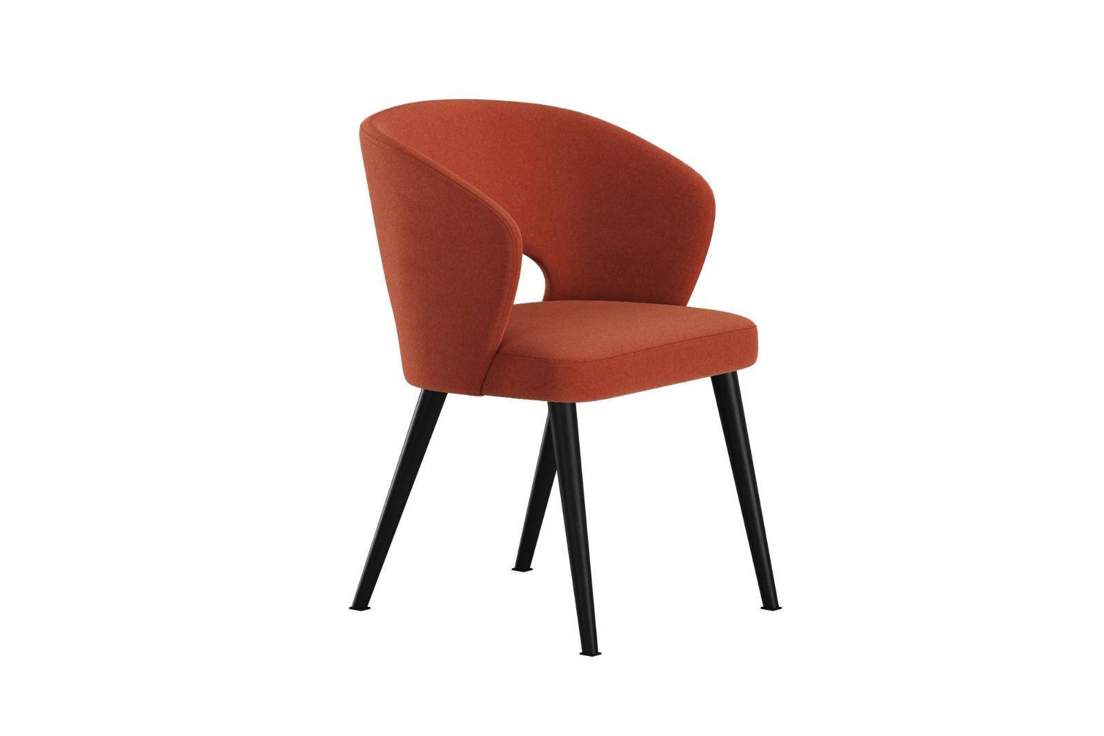 Krzesło DELUXE KR-8 50x60x85 cm welurowe do jadalni ceglasty nr. 3